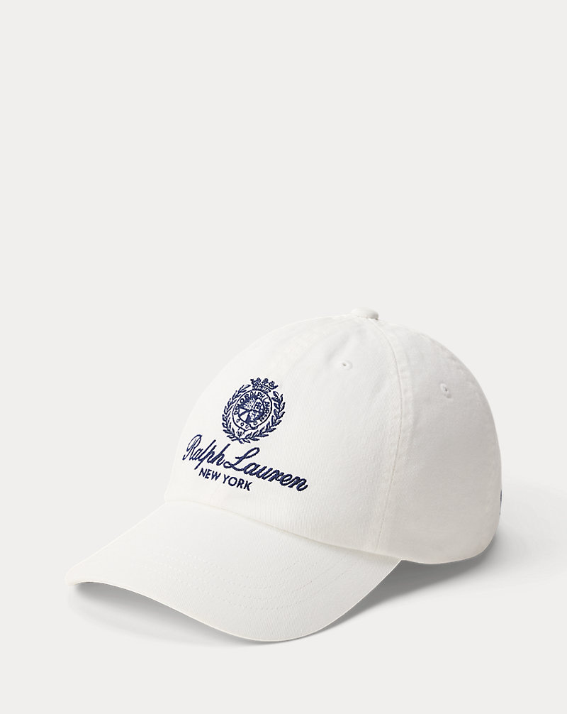 Crest-Embroidered Twill Ball Cap