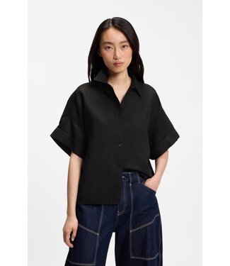 BOSS Regular-Fit Blouse with Rolled Cuffs