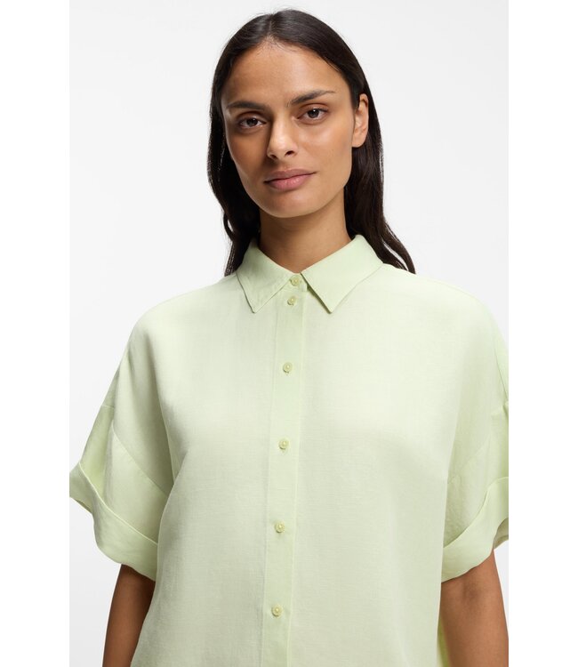 BOSS Regular-Fit Blouse with Rolled Cuffs