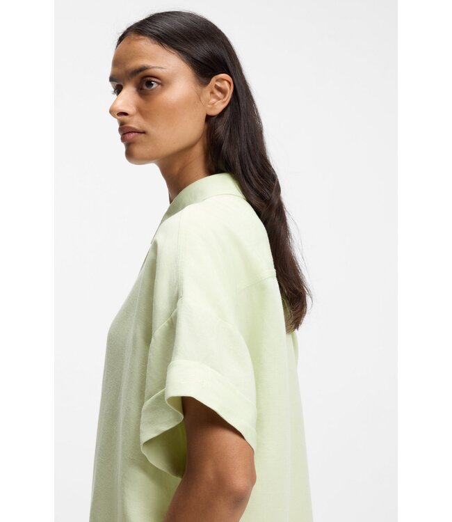 BOSS Blouse coupe régulière avec poignets retroussés