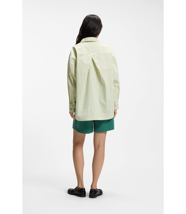 BOSS Oversized-Fit Striped Cotton Poplin Shirt