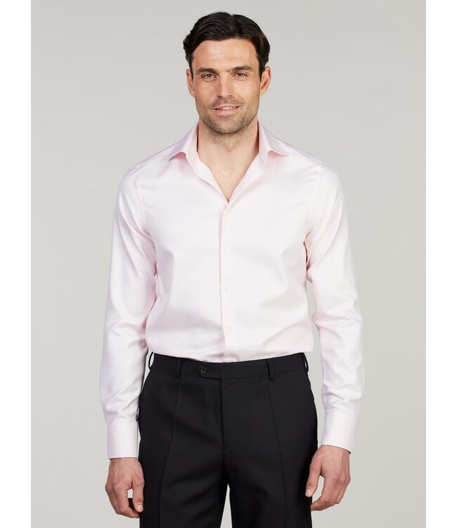 STENSTROMS Dark Pink Houndstooth Twill Shirt