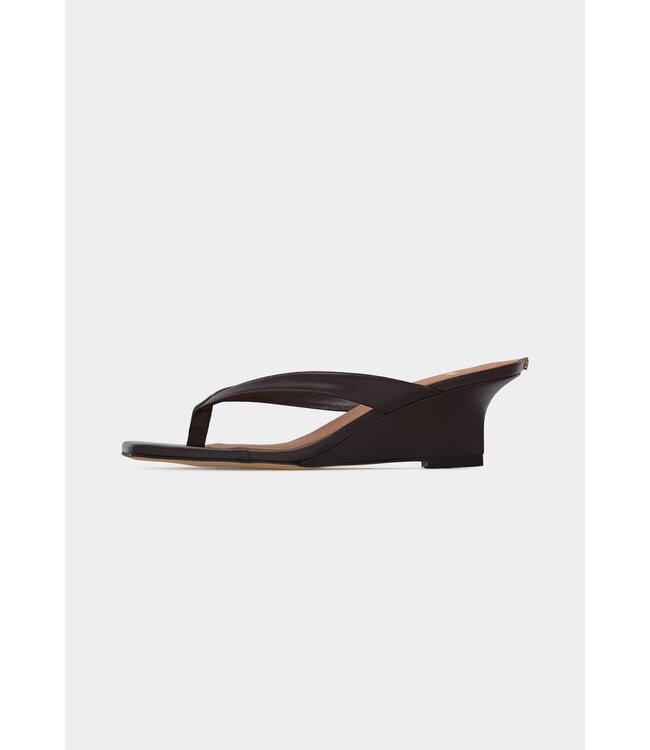 BOSS Leather Thong Sandals with a Wedge Heel