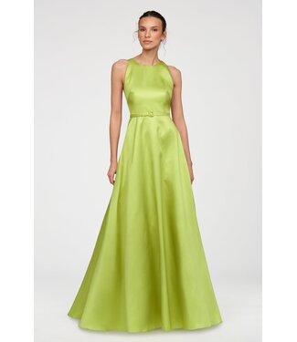 Theia Minta Mikado Halter Gown