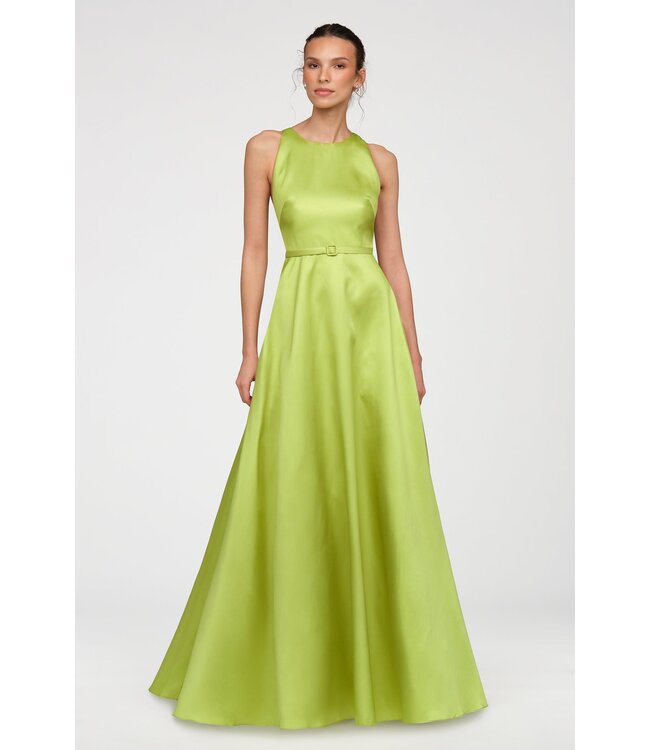 Theia Minta Mikado Halter Gown