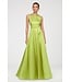Theia Minta Mikado Halter Gown