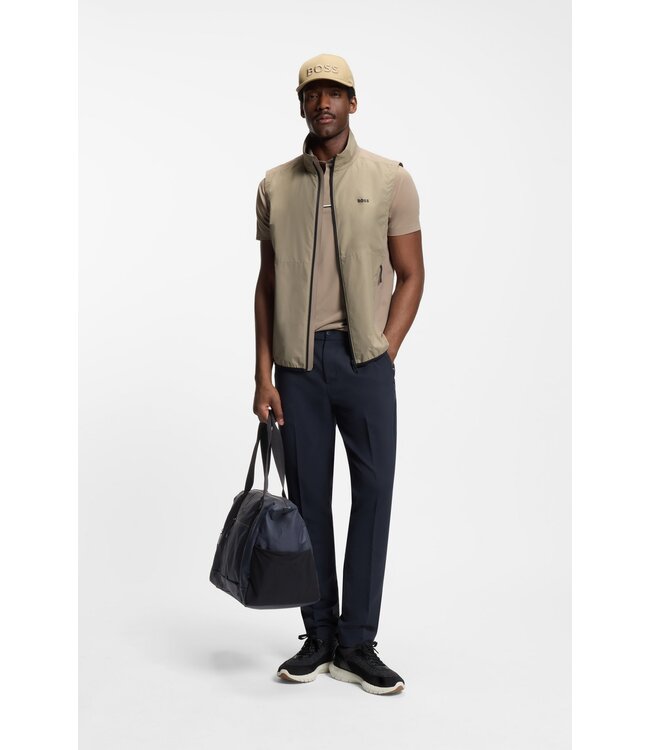 BOSS Faux-Leather Holdall with Reflective Details