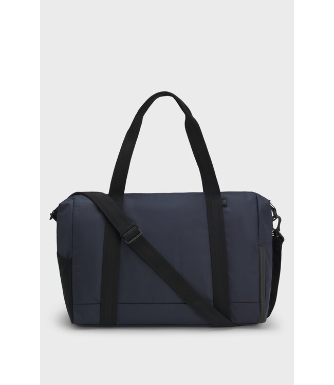 BOSS Faux-Leather Holdall with Reflective Details