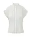 BOSS Viscose & Linen Stand Collar Blouse