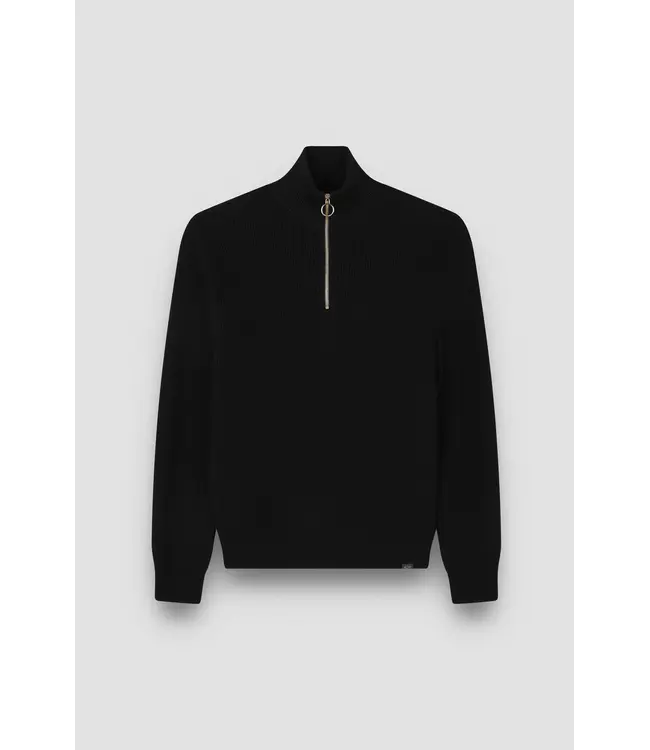 PAUL & SHARK Tech Wool Half-Zip Ribbed Sweater