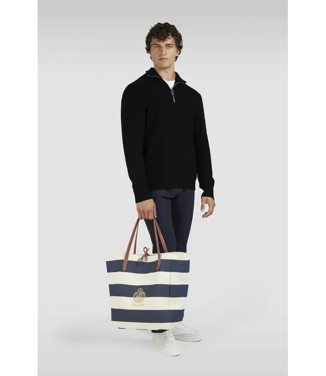 PAUL & SHARK Tech Wool Half-Zip Ribbed Sweater