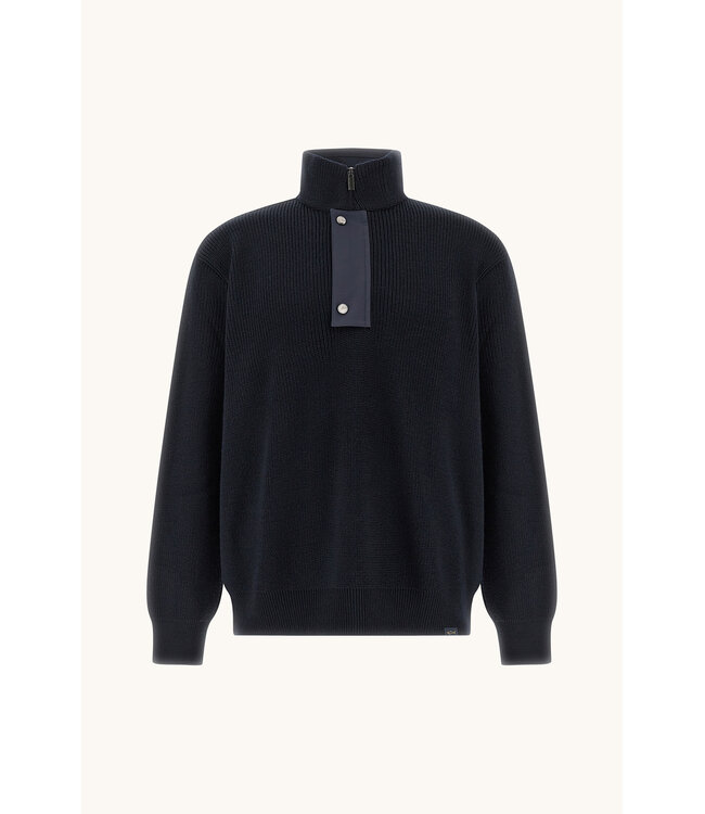 PAUL & SHARK Tech Wool Half-Zip Sweater with Typhoon® Trim