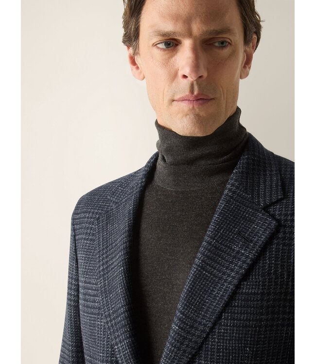 ZEGNA Veste en cachemire, soie et lin bleu marine