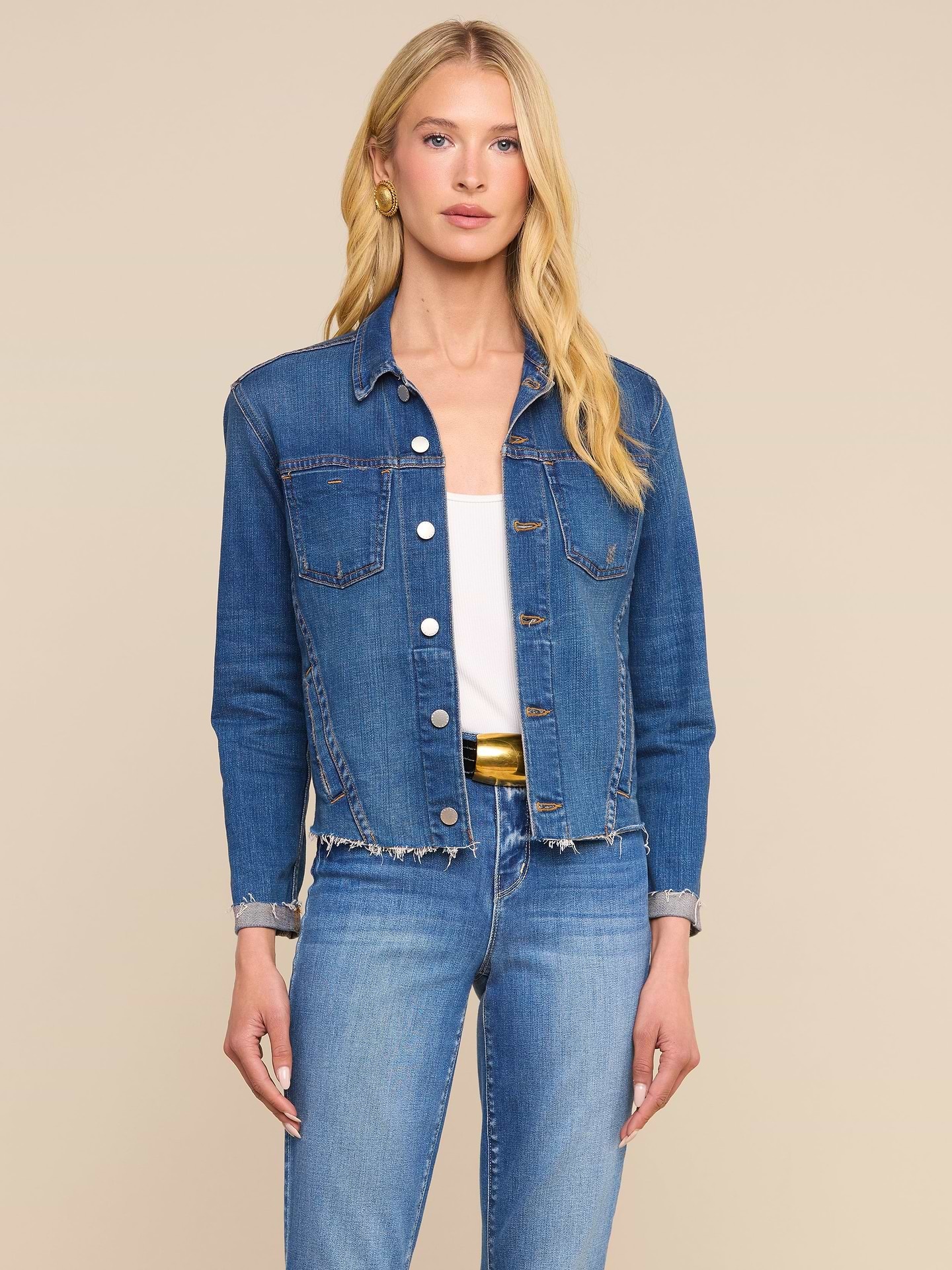 Denim Janelle Slim Raw Jacket