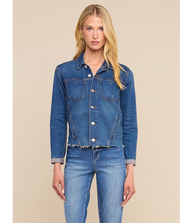 l'agence Denim Janelle Slim Raw Jacket