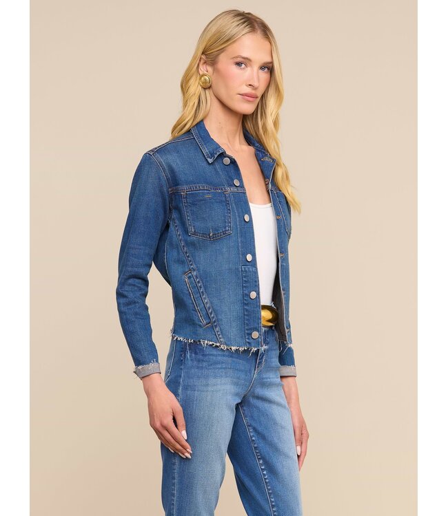 l'agence Denim Janelle Slim Raw Jacket