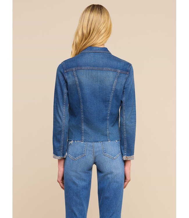l'agence Denim Janelle Slim Raw Jacket