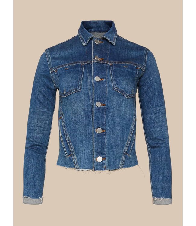 l'agence Denim Janelle Slim Raw Jacket