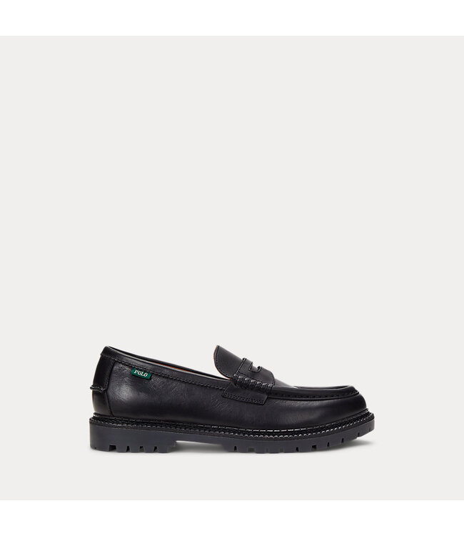 POLO RALPH LAUREN Jett Suede-Trim Leather Penny Loafer