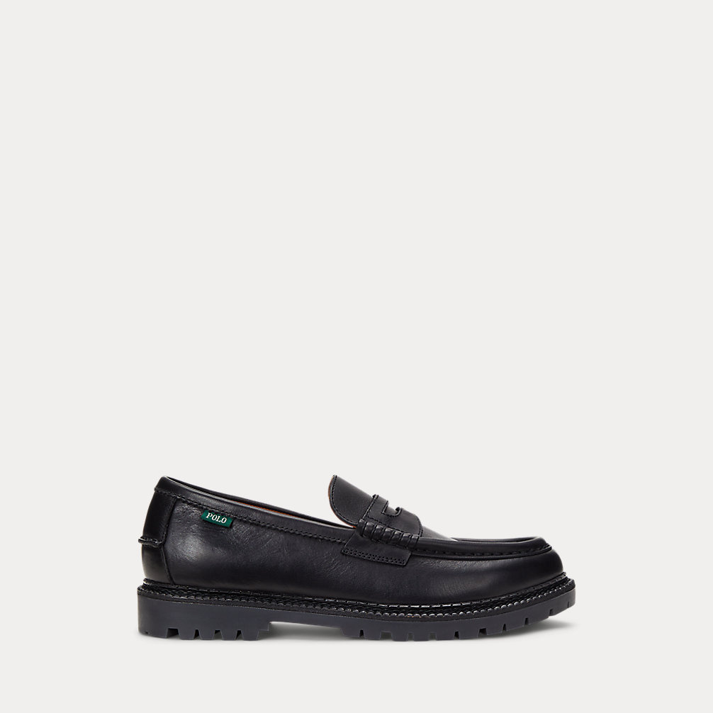 Jett Suede-Trim Leather Penny Loafer