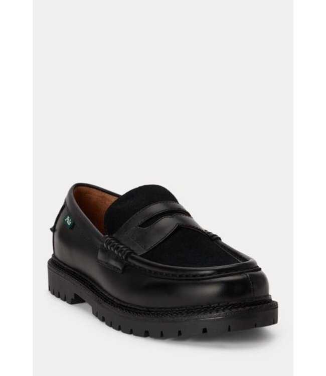 POLO RALPH LAUREN Jett Suede-Trim Leather Penny Loafer