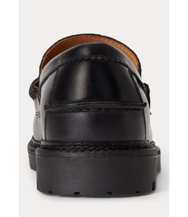 POLO RALPH LAUREN Jett Suede-Trim Leather Penny Loafer
