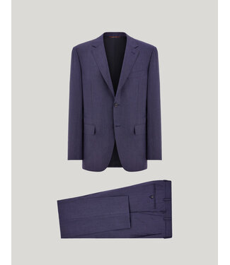CANALI Costume bleu denim coupe régulière en laine stretch et cachemire