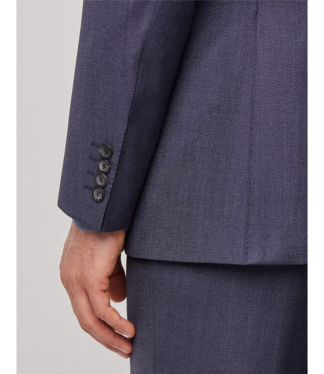 CANALI Denim Blue Regular Fit Stretch Wool and Cashmere Suit