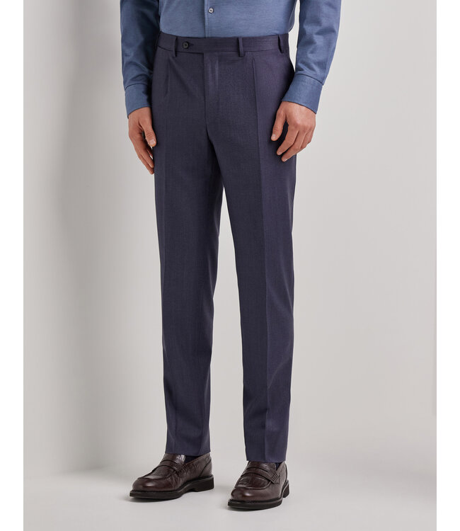 CANALI Denim Blue Regular Fit Stretch Wool and Cashmere Suit