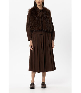 LUISA CERANO Boho Vest in Fur Look