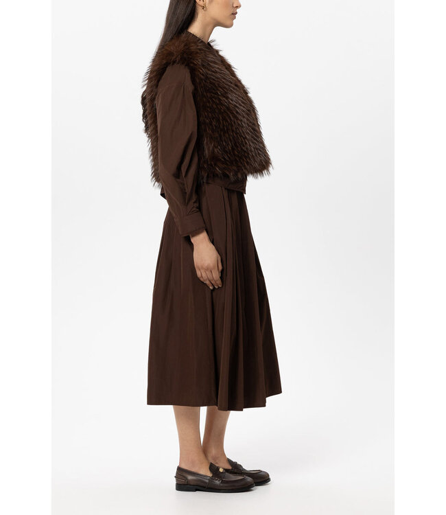 LUISA CERANO Gilet bohème effet fourrure