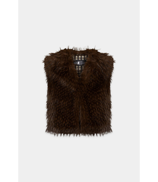 LUISA CERANO Gilet bohème effet fourrure