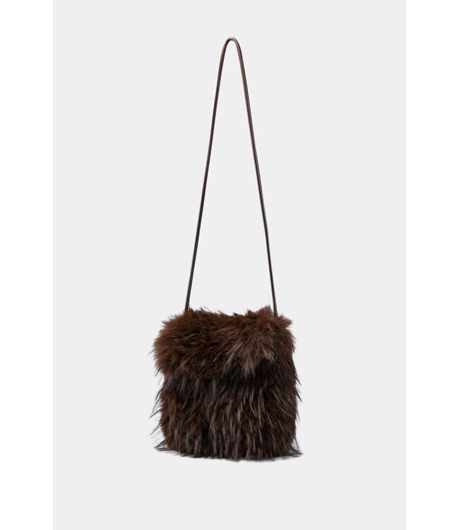 LUISA CERANO Sac bohème effet fourrure