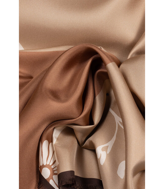 LUISA CERANO Silk Scarf with Print