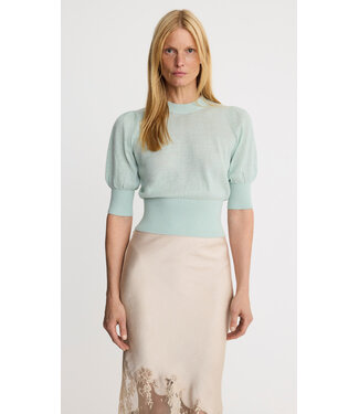 SMYTHE Cropped Pouf Sleeve Sweater