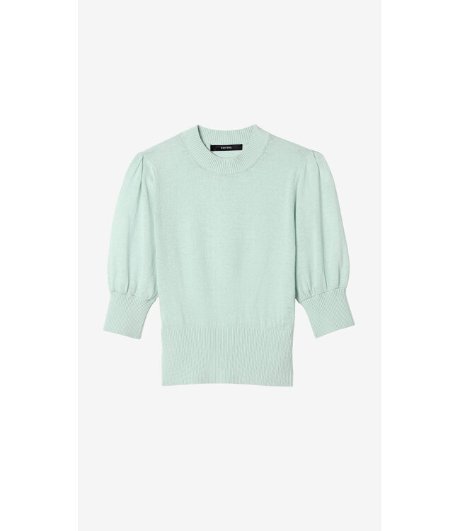SMYTHE Cropped Pouf Sleeve Sweater