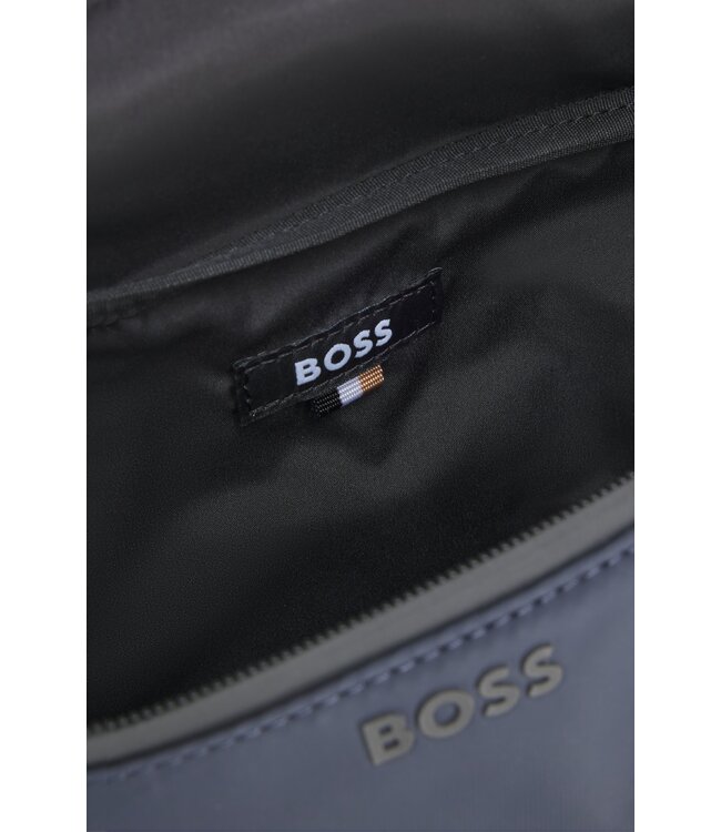 BOSS Faux-Leather Belt Bag with Reflective Zips