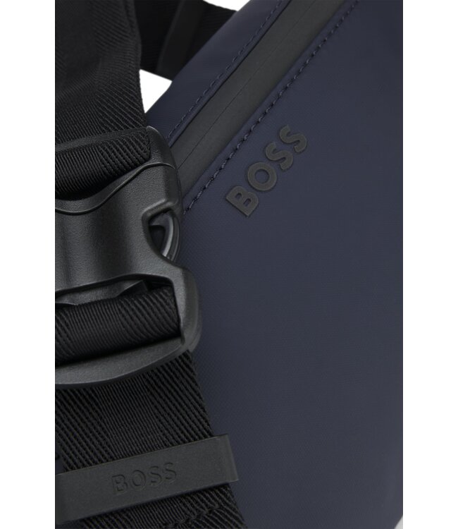 BOSS Faux-Leather Belt Bag with Reflective Zips
