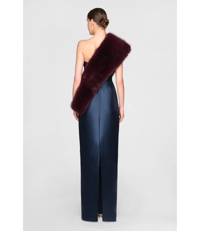 Theia Kay Faux Fox Asymmetric Stole