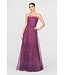 Theia Robe longue Ivana en organza imprimé