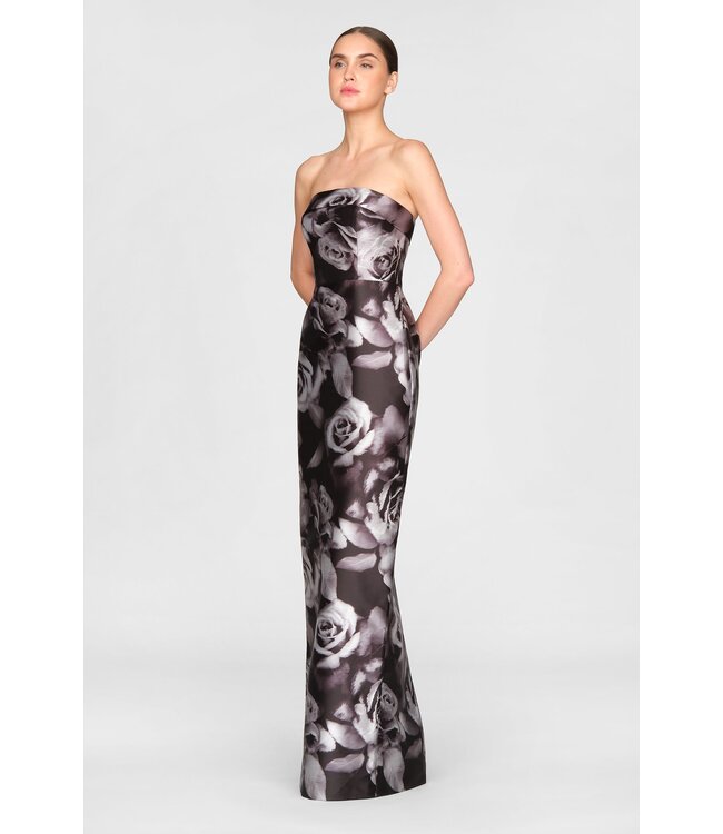 Theia Cleo Strapless Column Gown