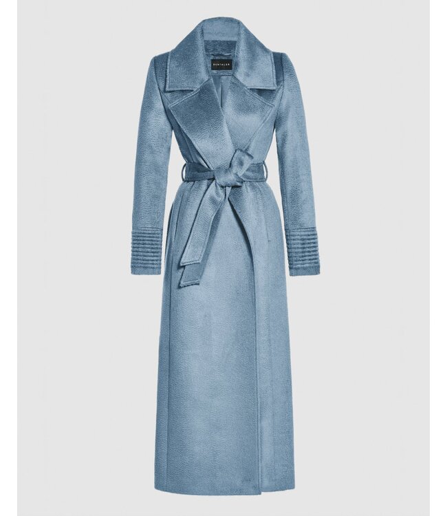 SENTALER Suri Alpaca Maxi Notched Collar Wrap Coat