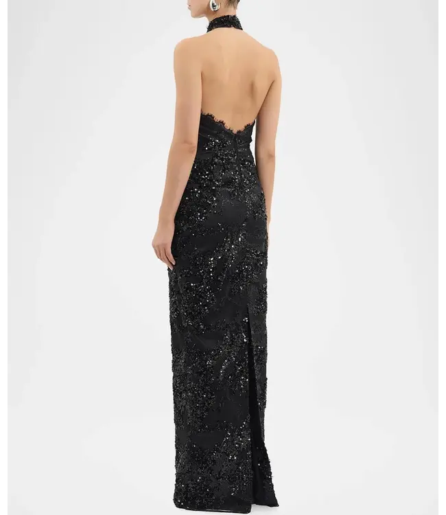 Rebecca Vallence Beau Sequined Halterneck Gown