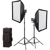 Godox SL60W 2-Light/ 2-Stand/ 2-Softbox/ Case Kit - Stewarts Photo