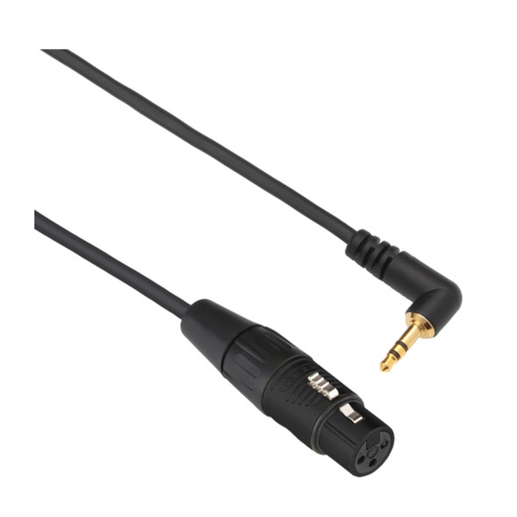 3-Pin XLR Female to 3.5mm RA Stereo Mini-Plug Cable (1.5')