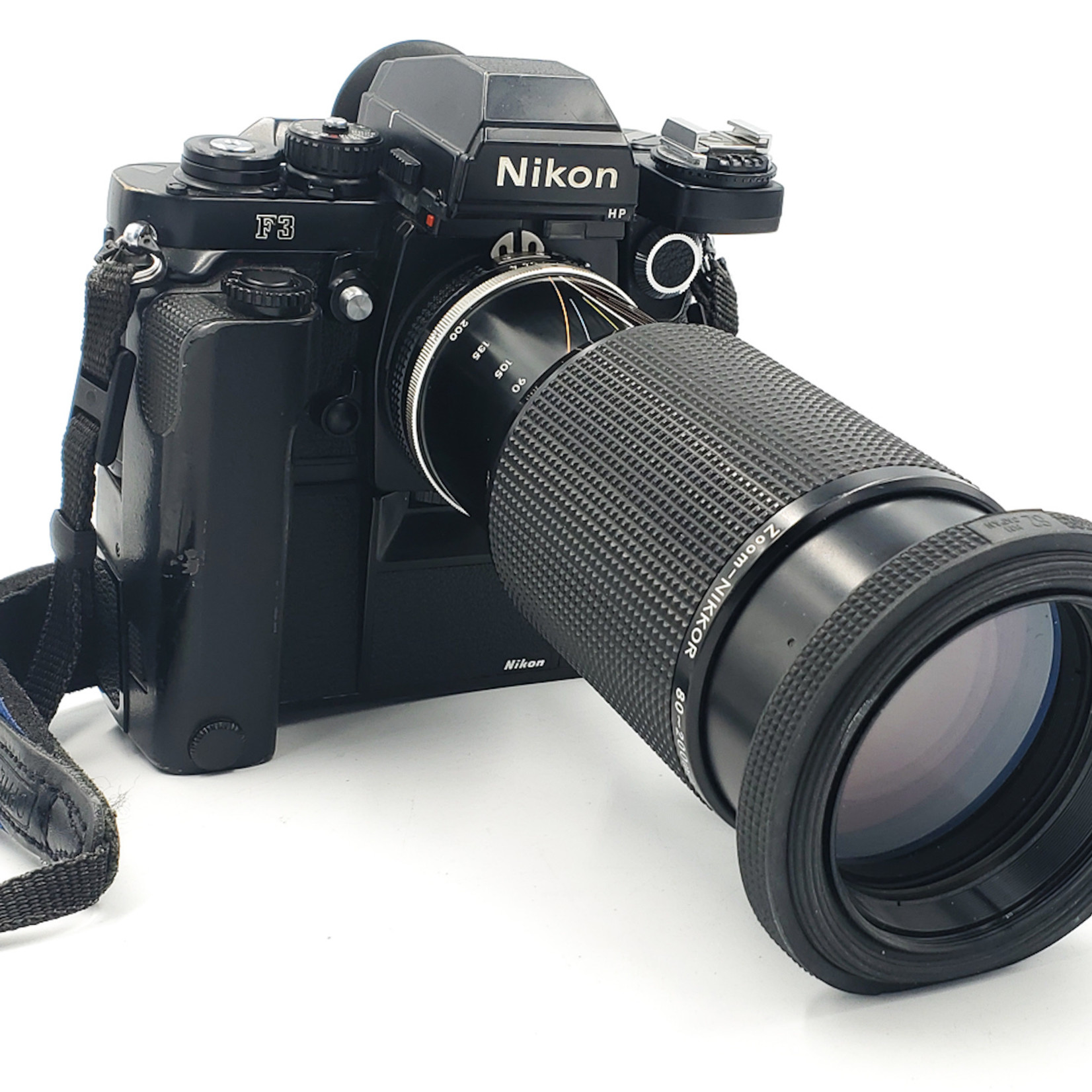 Nikon F3 w/ Motor Drive MD-4 & Nikkor 80-200mm f/4 lens. #1105 