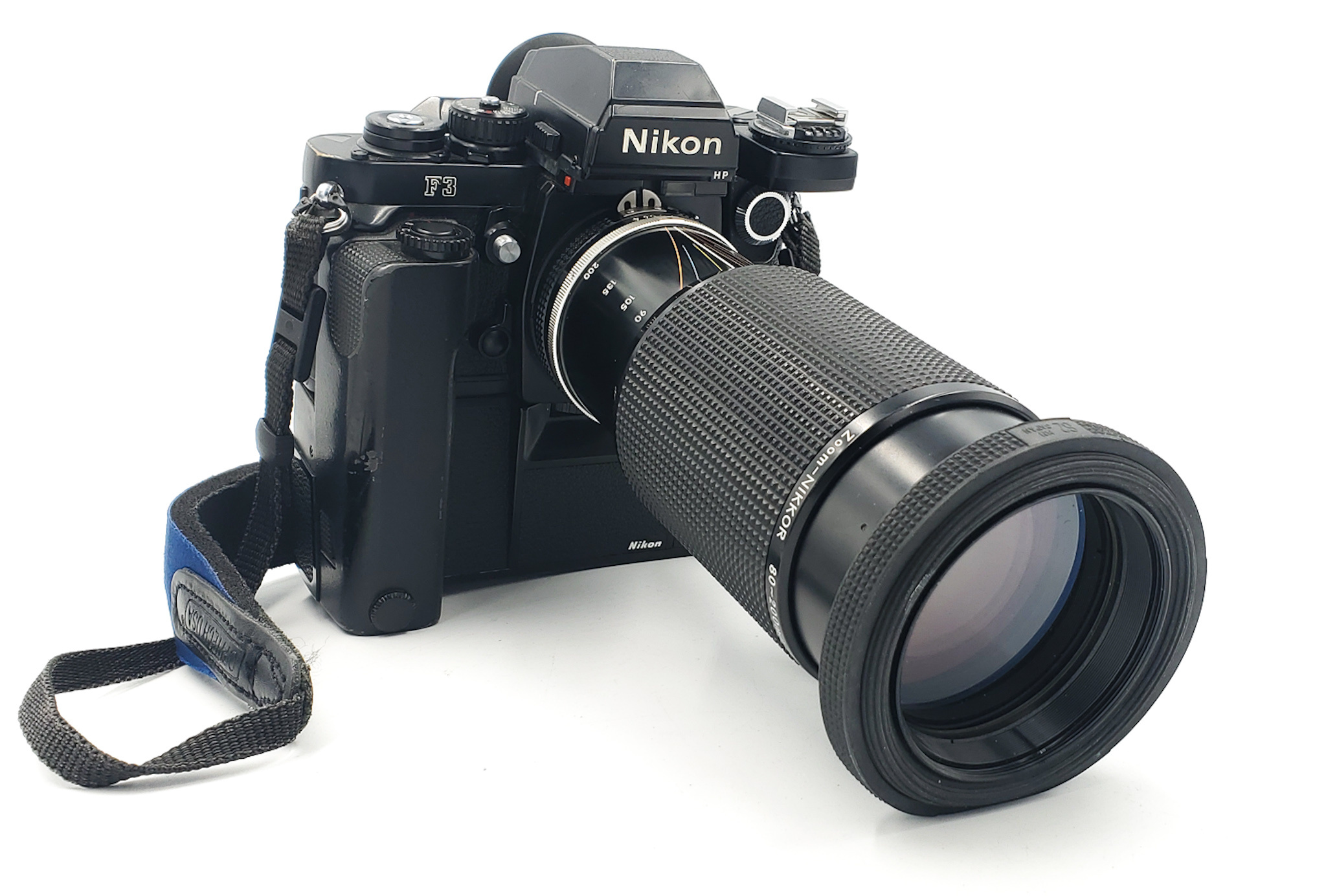 Nikon F3 w/ Motor Drive MD-4 & Nikkor 80-200mm f/4 lens. #1105 