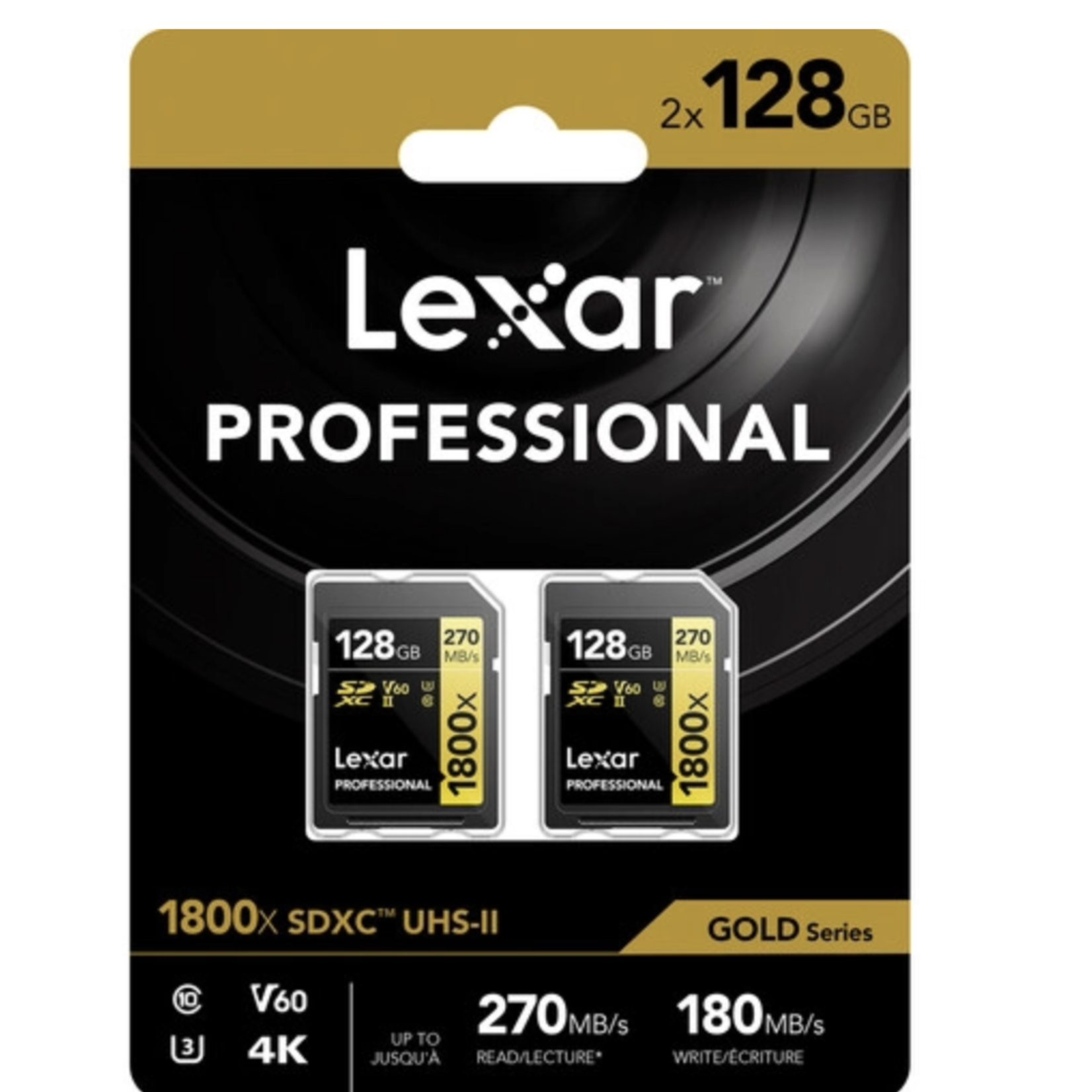 Lexar Professional 1800x UHS-II SDXC Memory Cards (GOLD Series