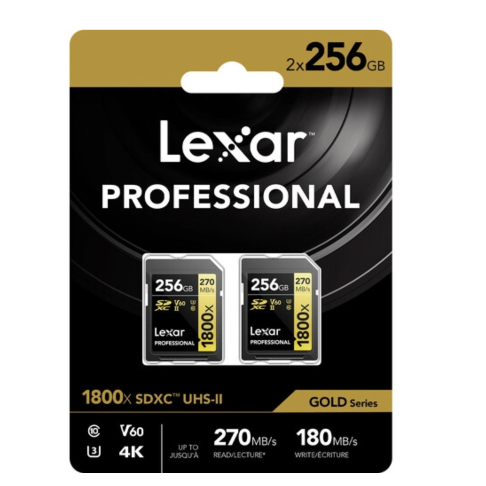 Lexar Lexar Professional 1800x UHS-II SDXC (GOLD Series) Choose Capacity