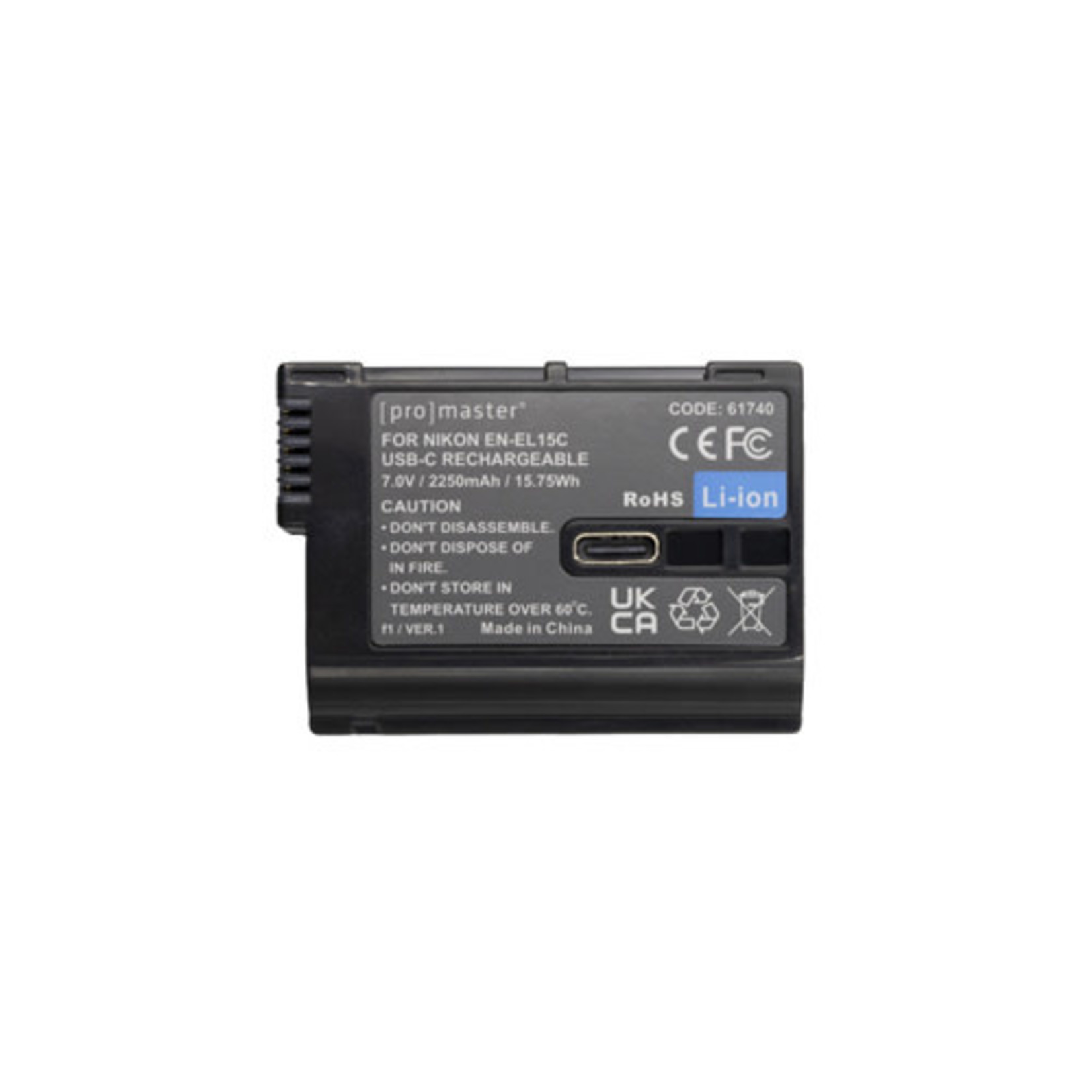 ProMaster ProMaster Li-ion Battery for Nikon EN-EL15c with USB-C Charging